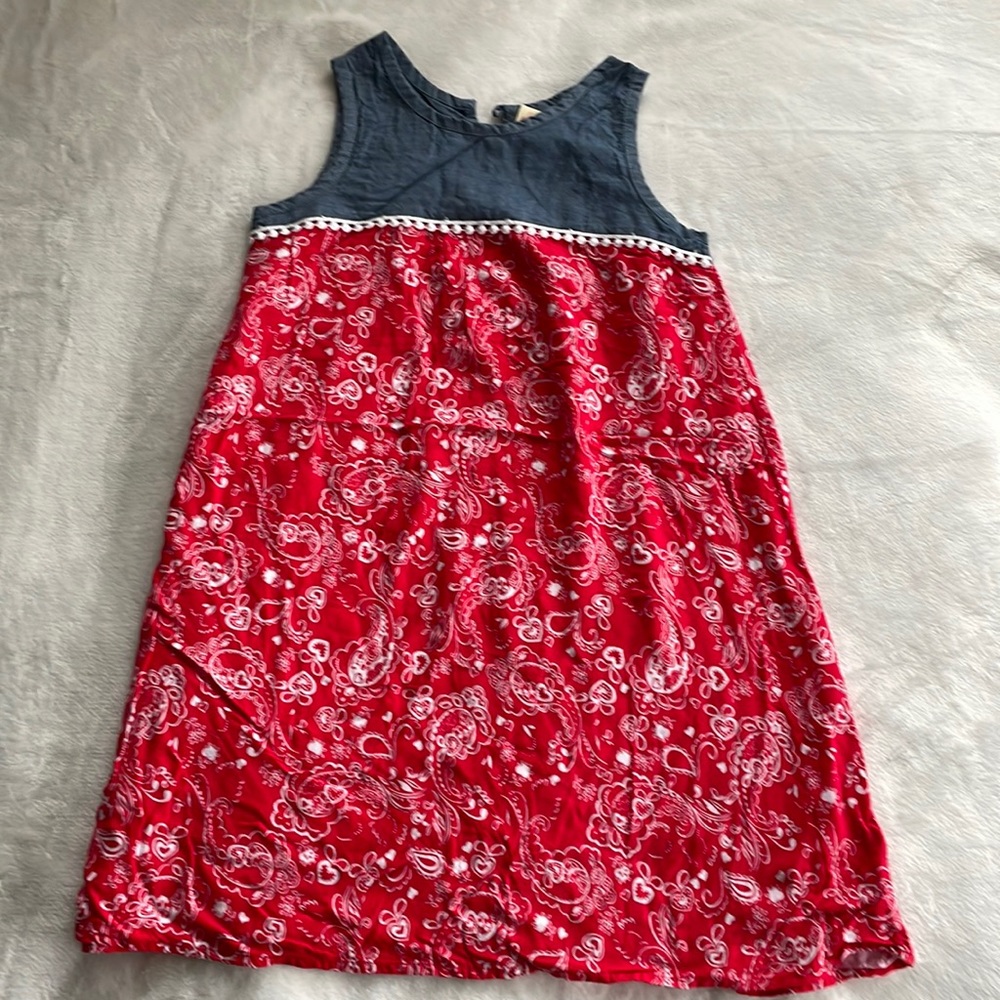 Girls casual bandanna print dress